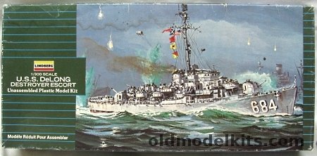 Lindberg 1/300 USS DeLong DE-684 - (Rudderow Class) Destroyer Escort, 1722 plastic model kit